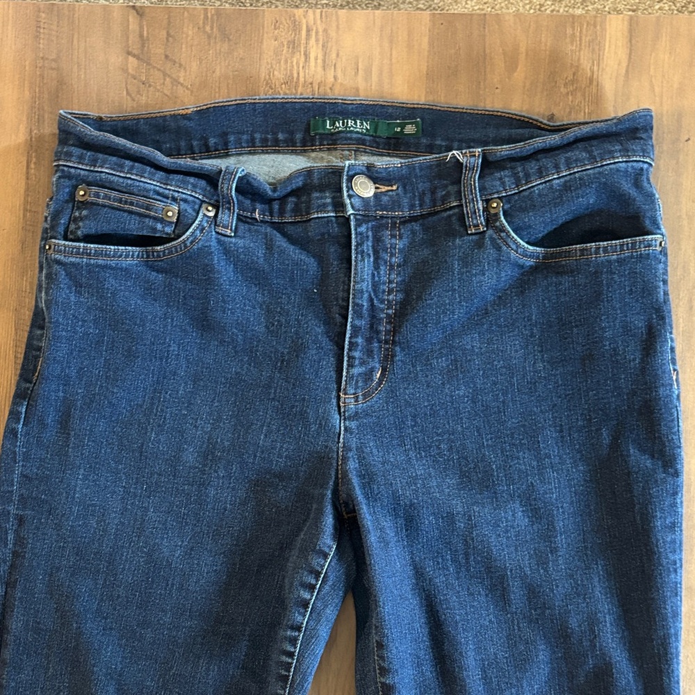 Lauren Ralph Lauren Women's Dark Blue Straight Leg Jeans